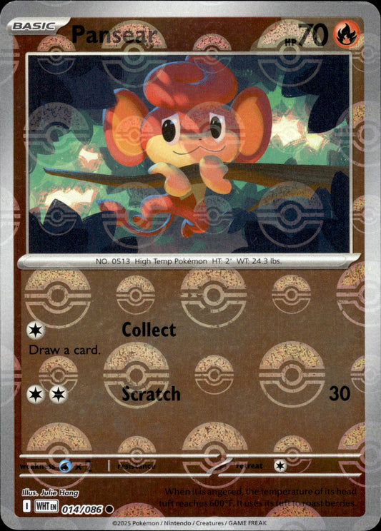 Pansear - Pokeball - White Flare 014/086 - Pokemon