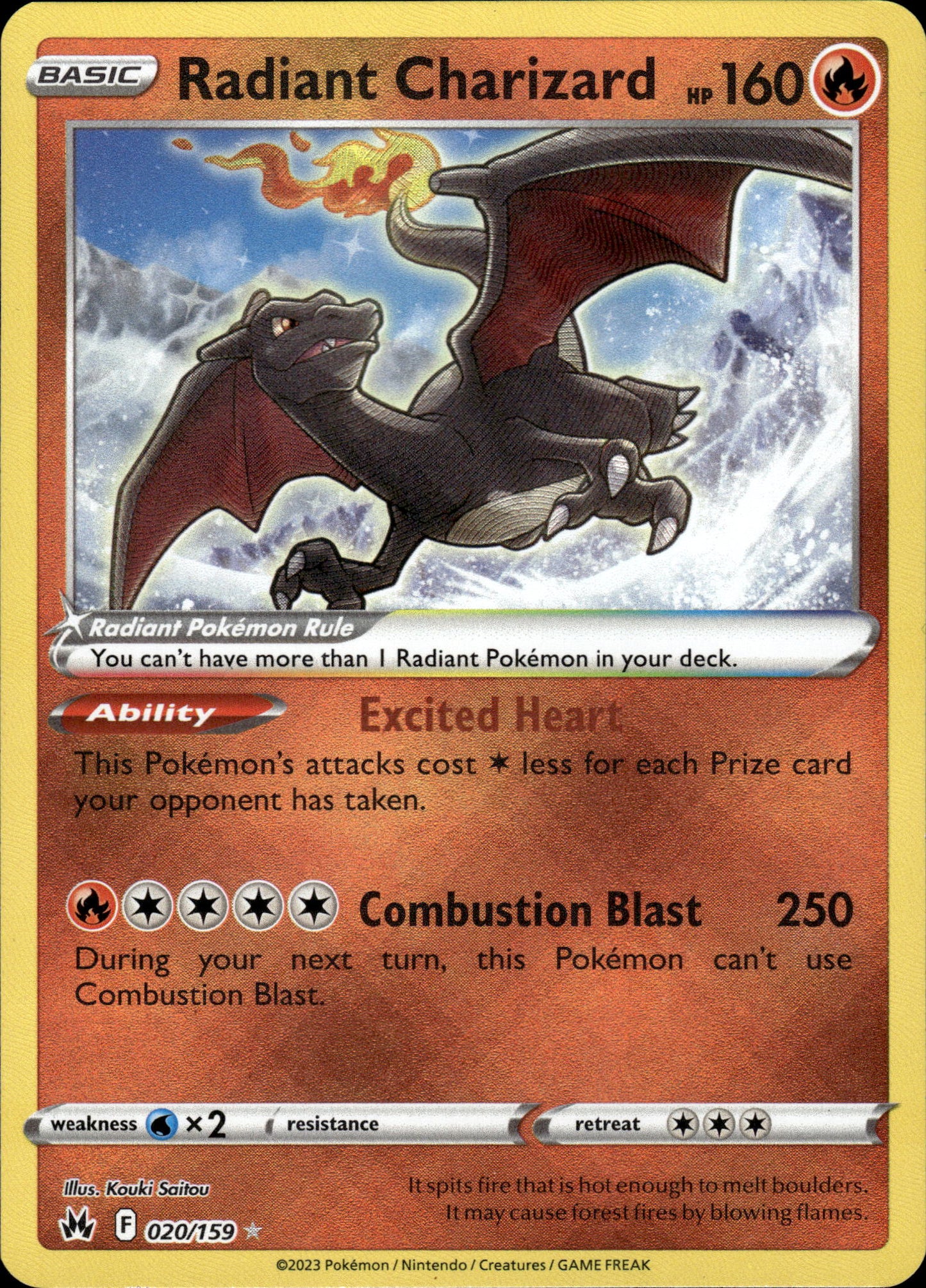 Radiant Charizard - Crown Zenith 020/159 - Pokemon