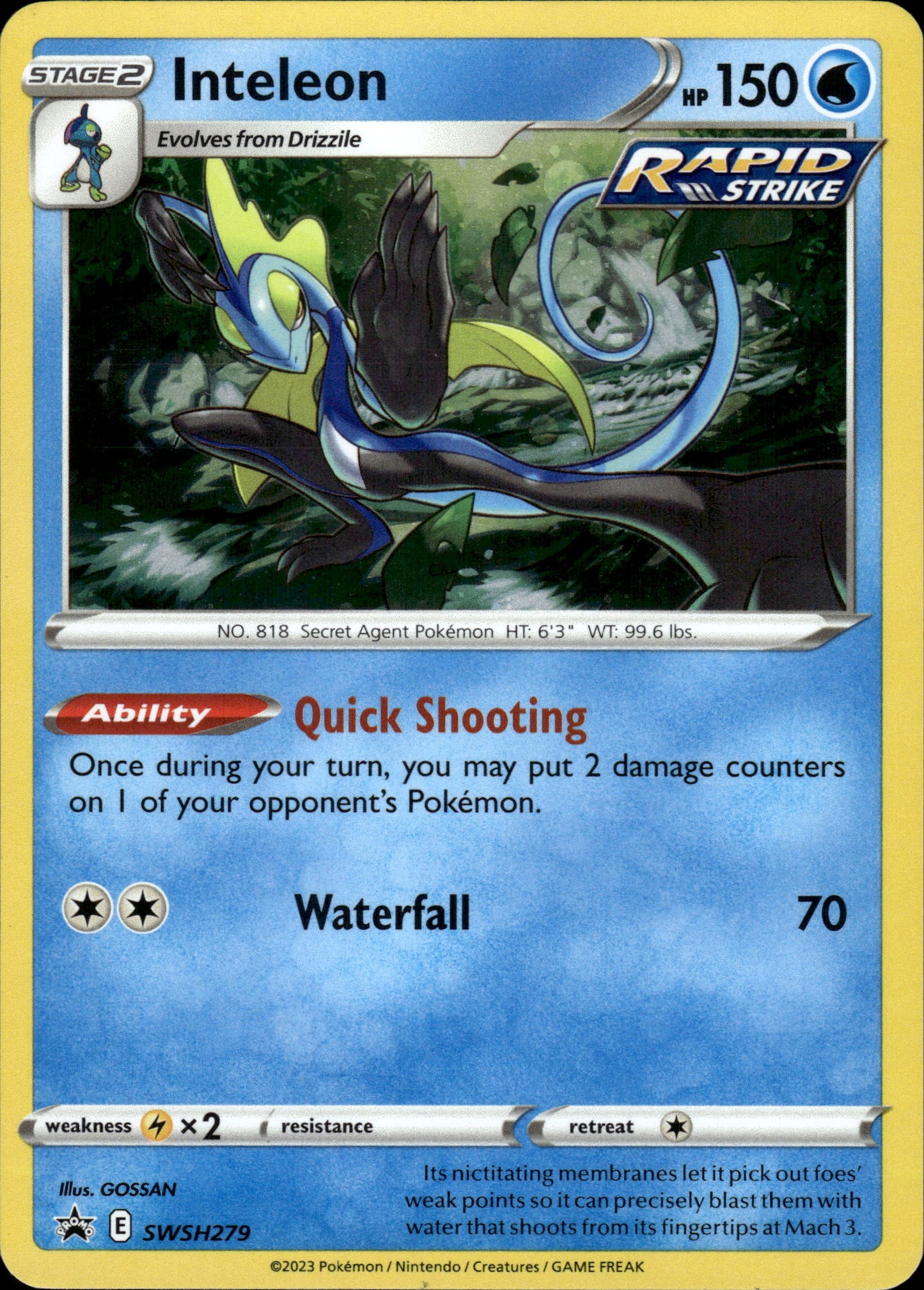 Inteleon - Black Star Promo SWSH279 - Pokemon