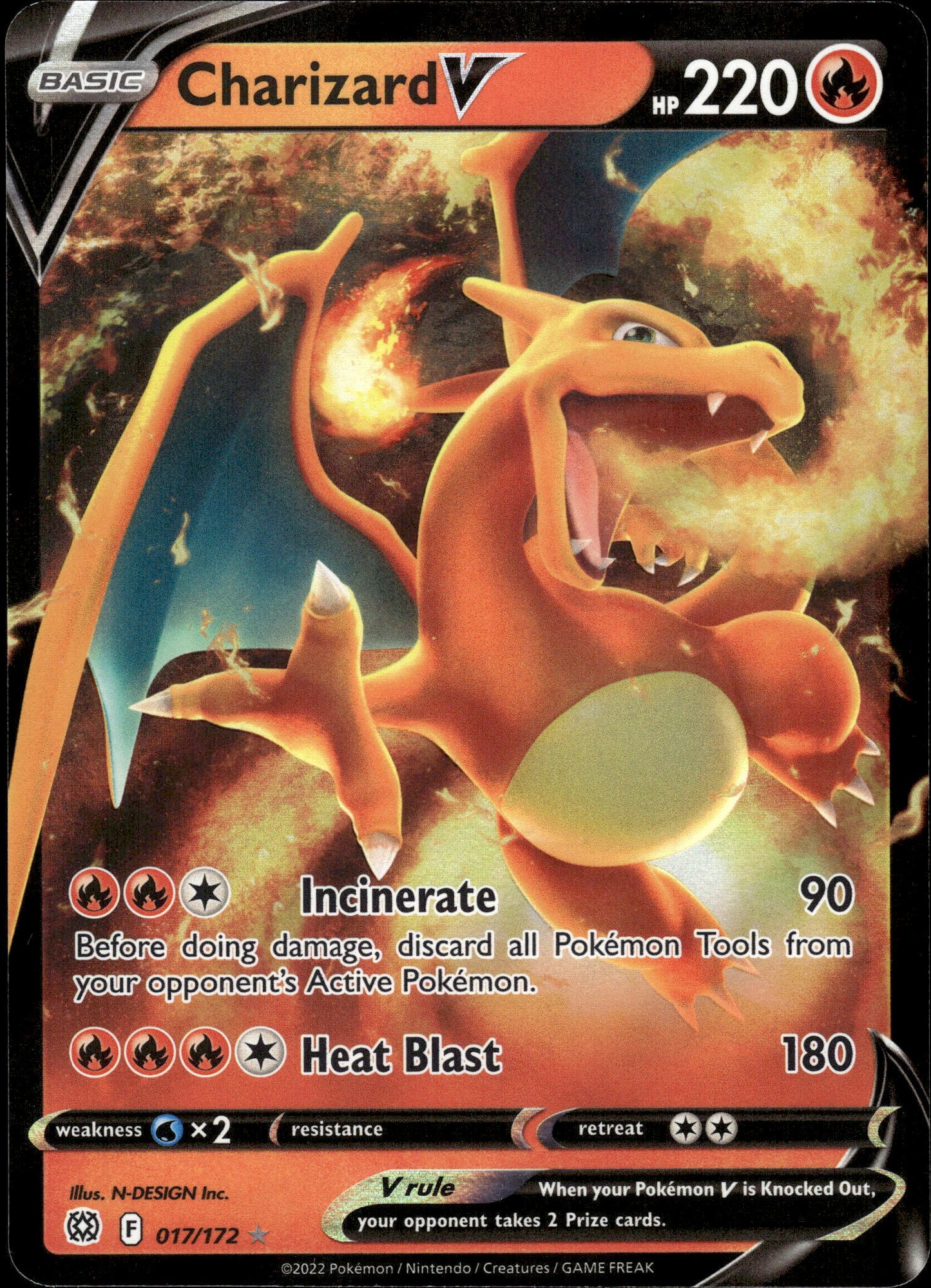Charizard V - Brilliant Stars 017/172 - Pokemon