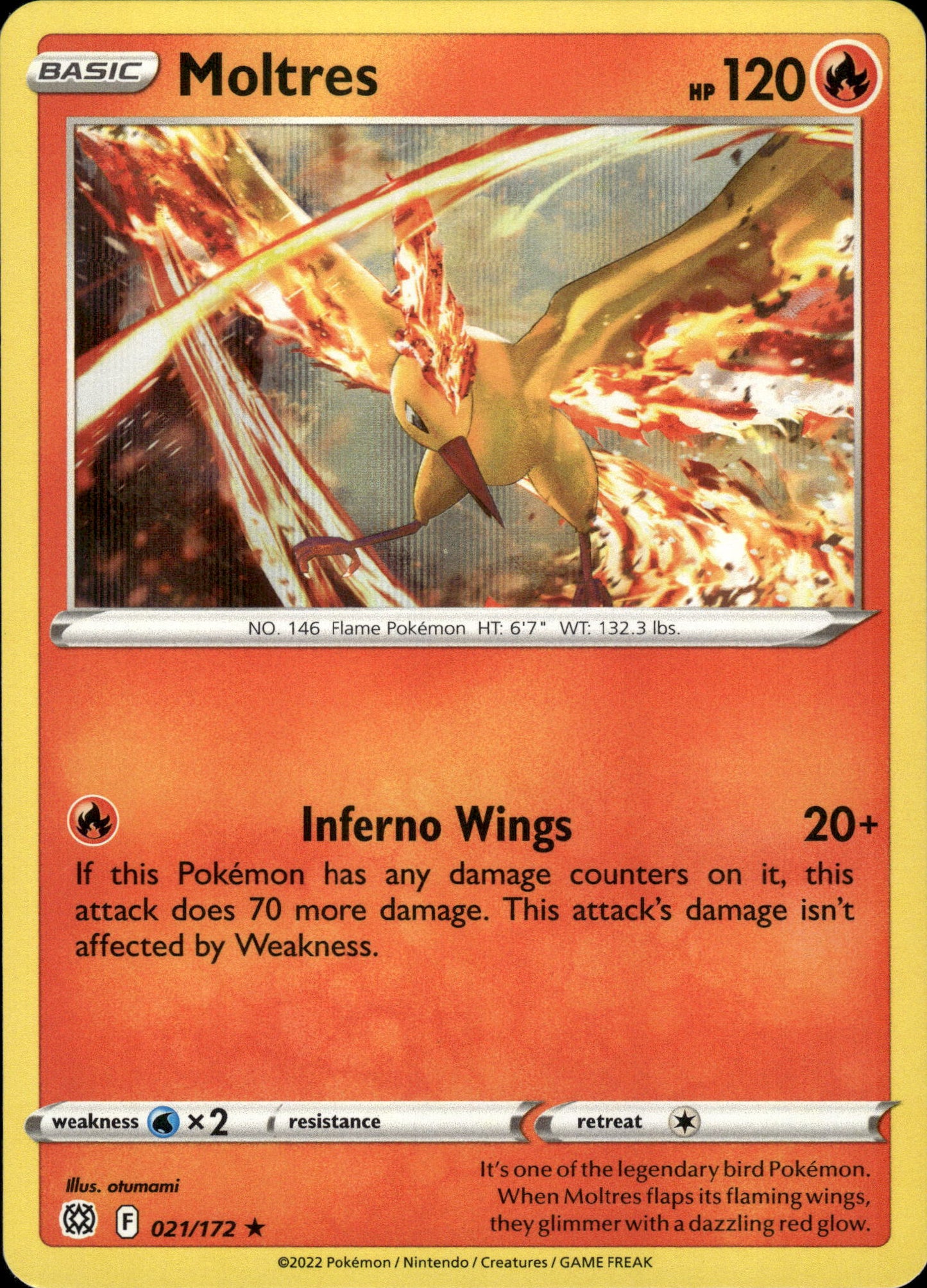Moltres - Holo - Brilliant Stars 021/172 - Pokemon