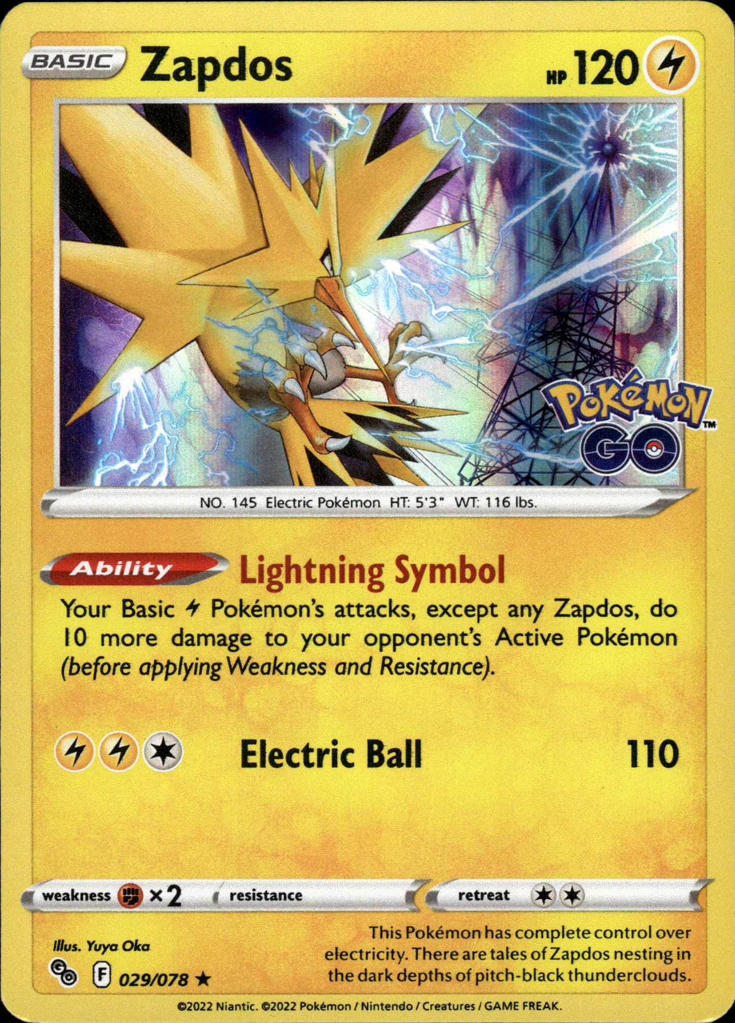 Zapdos - Holo - Pokemon GO 029/078 - Pokemon