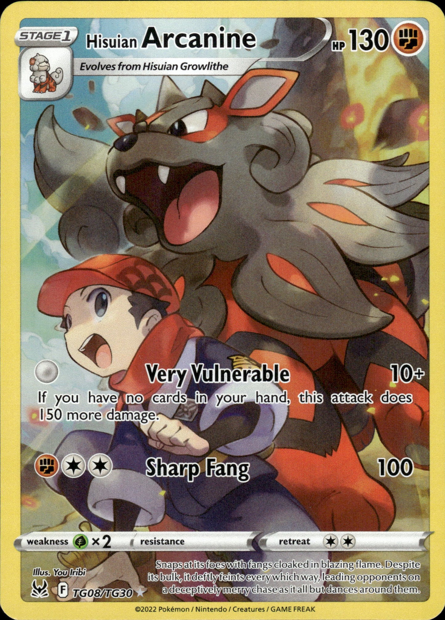 Hisuian Arcanine - Lost Origin TG08/TG30 - Pokemon