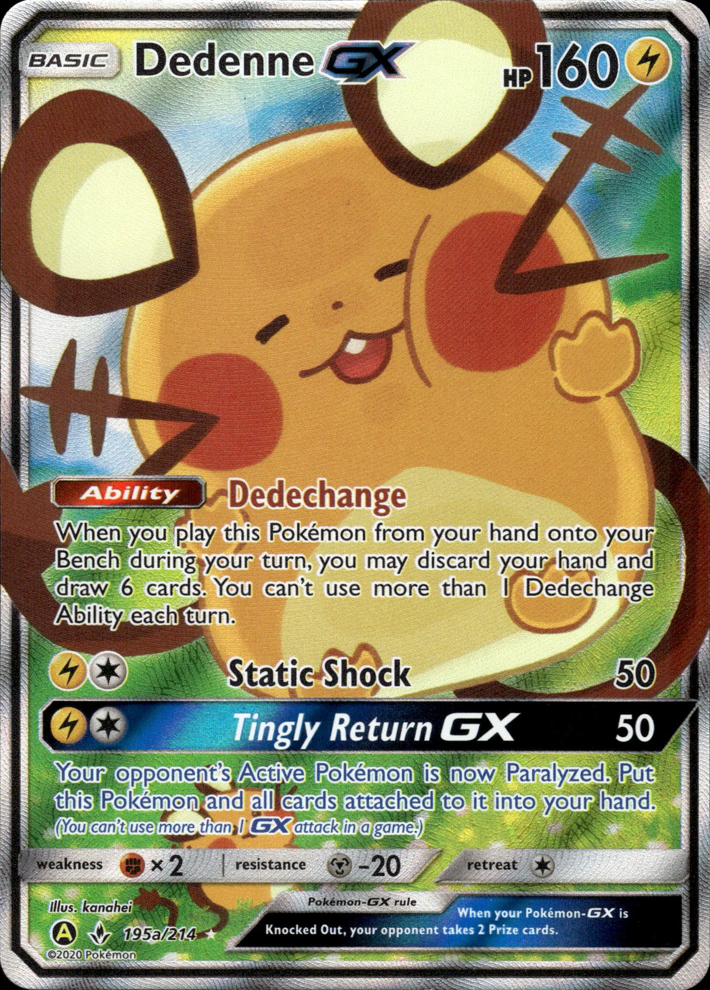 Dedenne GX - Unbroken Bonds 195a/214 - Pokemon