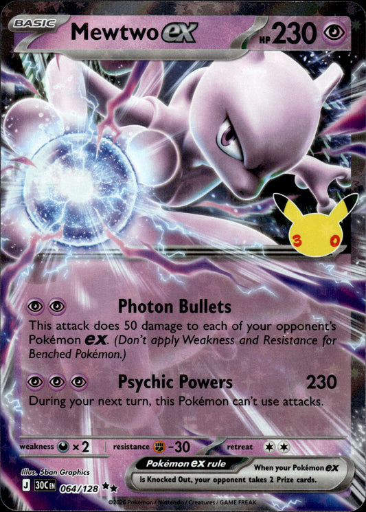 Mewtwo ex - 30th Anniversary 064/128 - Pokemon