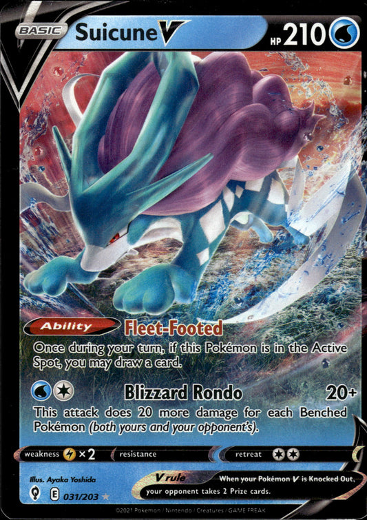 Suicune V - Evolving Skies 031/203 - Pokemon