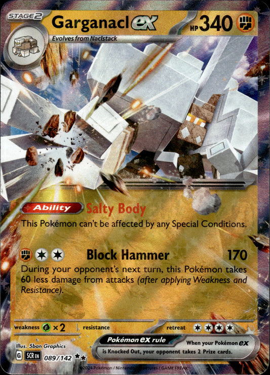 Garganacl ex - Stellar Crown 089/142 - Pokemon