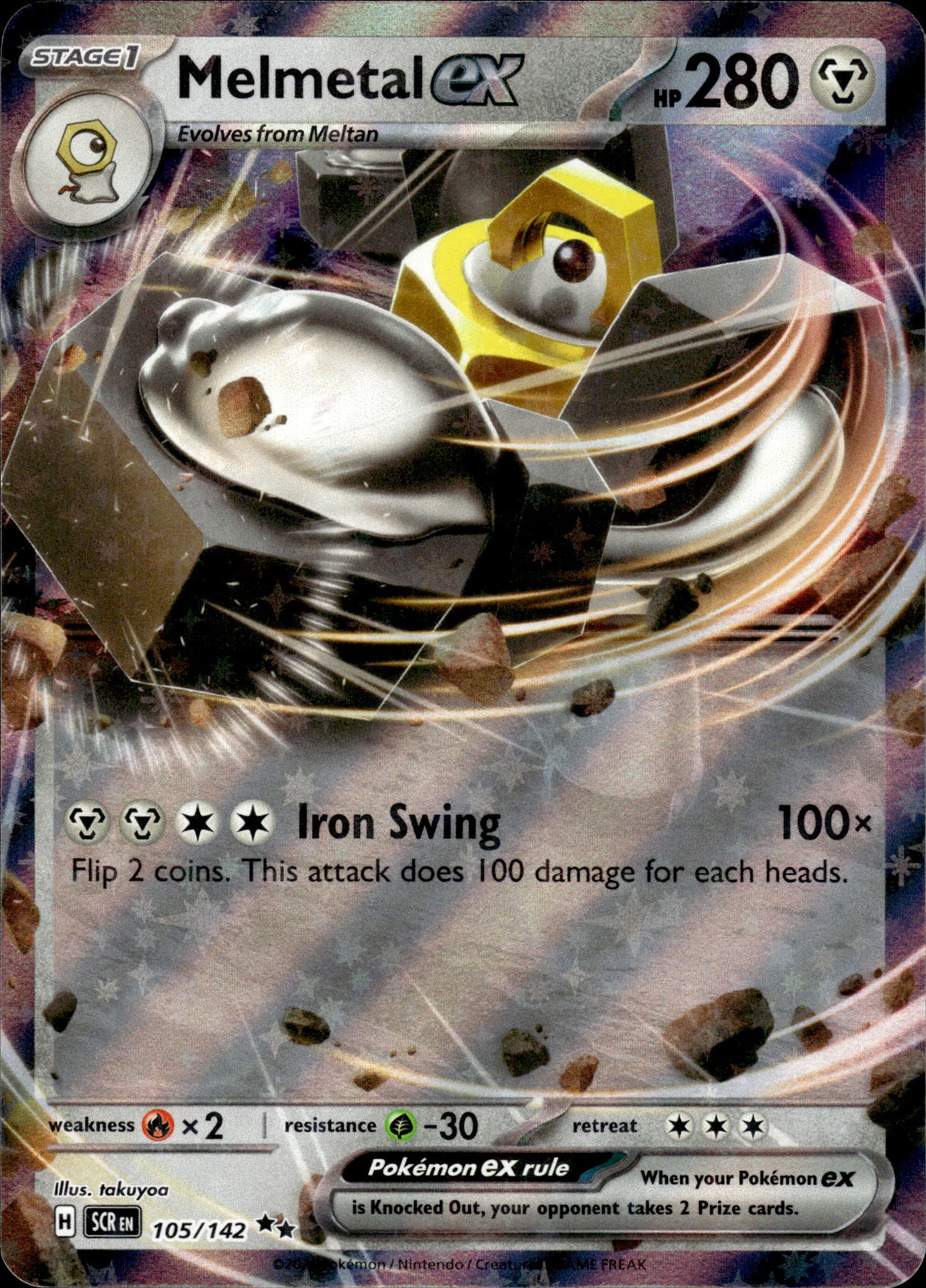 Melmetal ex - Stellar Crown 105/142 - Pokemon