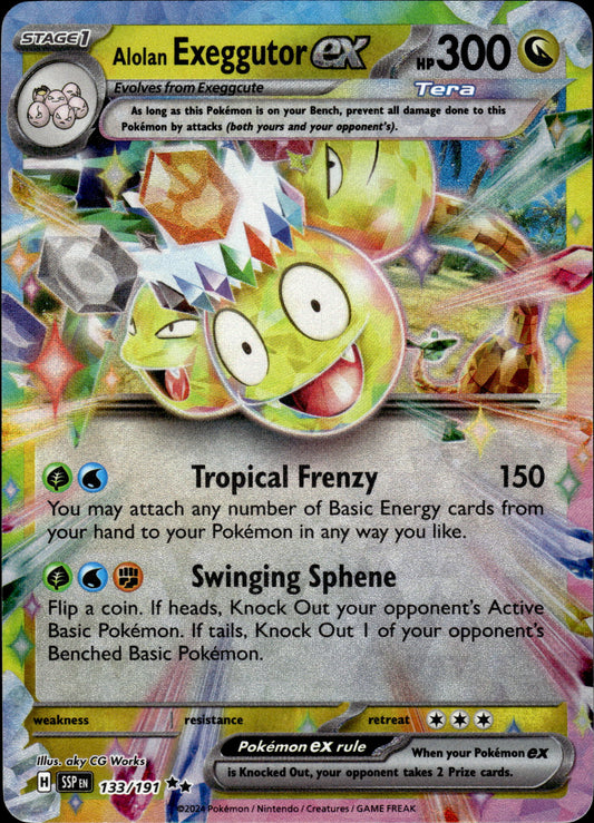Alolan Exeggutor ex - Surging Sparks 133/191 - Pokemon