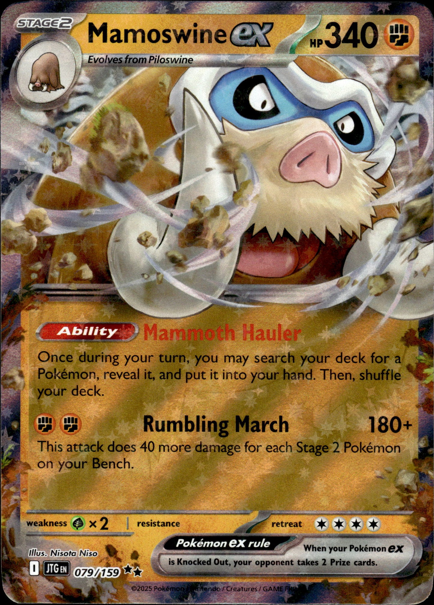 Mamoswine ex - Journey Together 079/159 - Pokemon