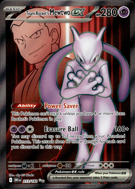 Team Rocket's Mewtwo ex - Destined Rivals 213/182 - Pokemon