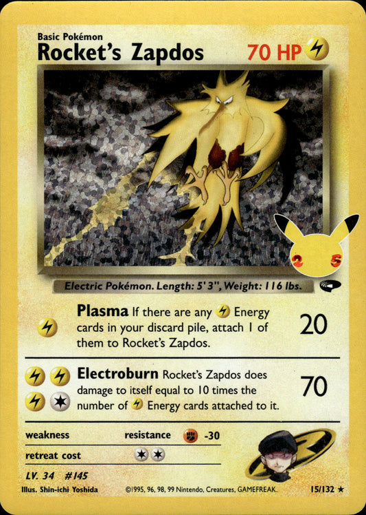 Rocket's Zapdos - Celebrations 15/132 - Pokemon
