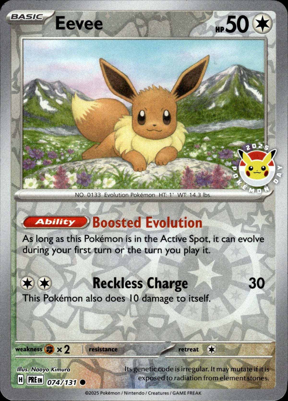 Eevee - Pokemon Day 2025 Promo - Prismatic Evolutions 074/131 - Pokemon