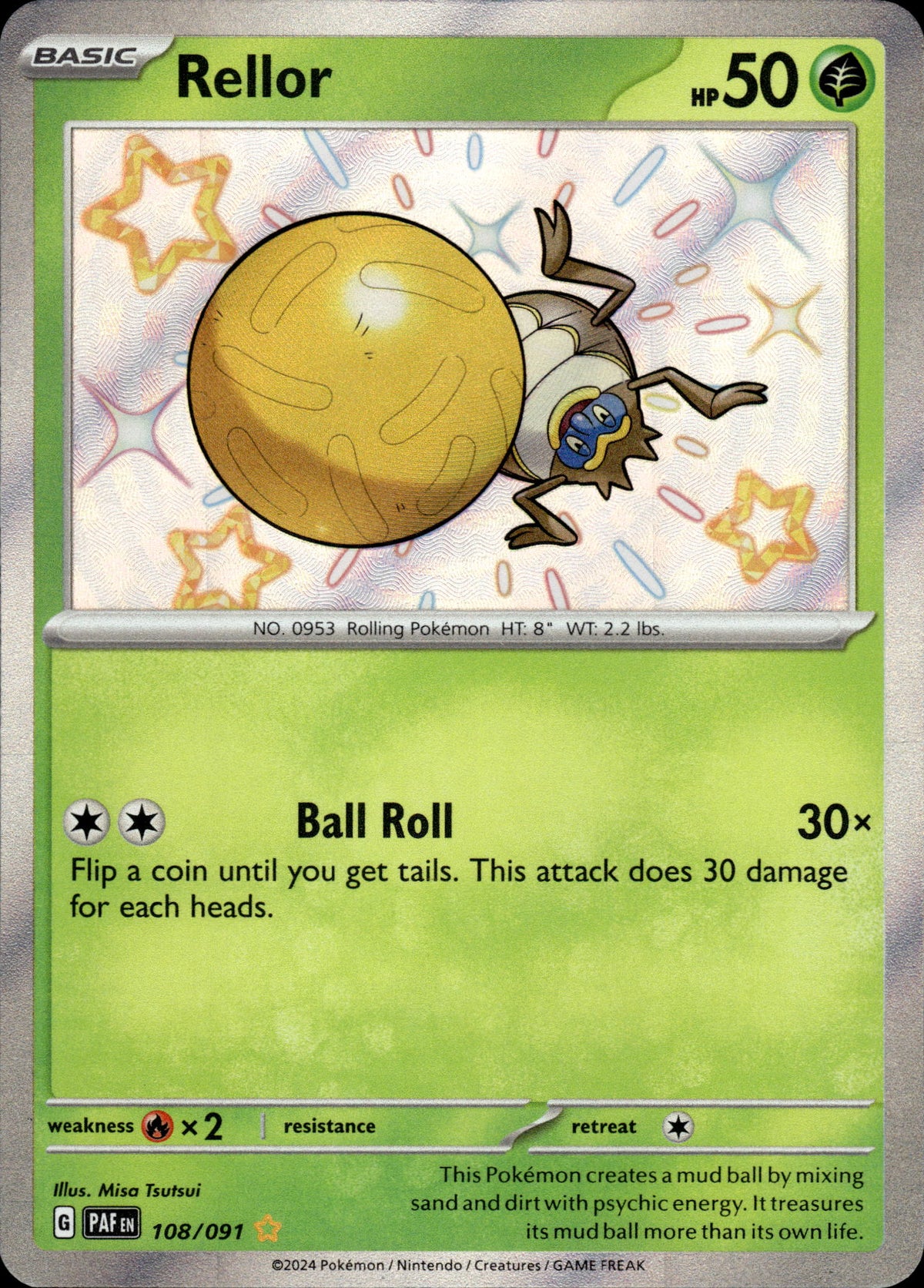 Rellor - Paldean Fates 108/091 - Pokemon