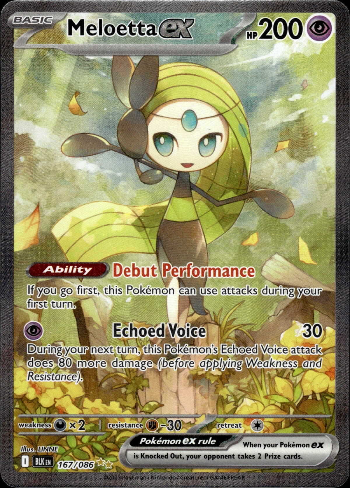 Meloetta ex - Black Bolt 167/086 - Pokemon