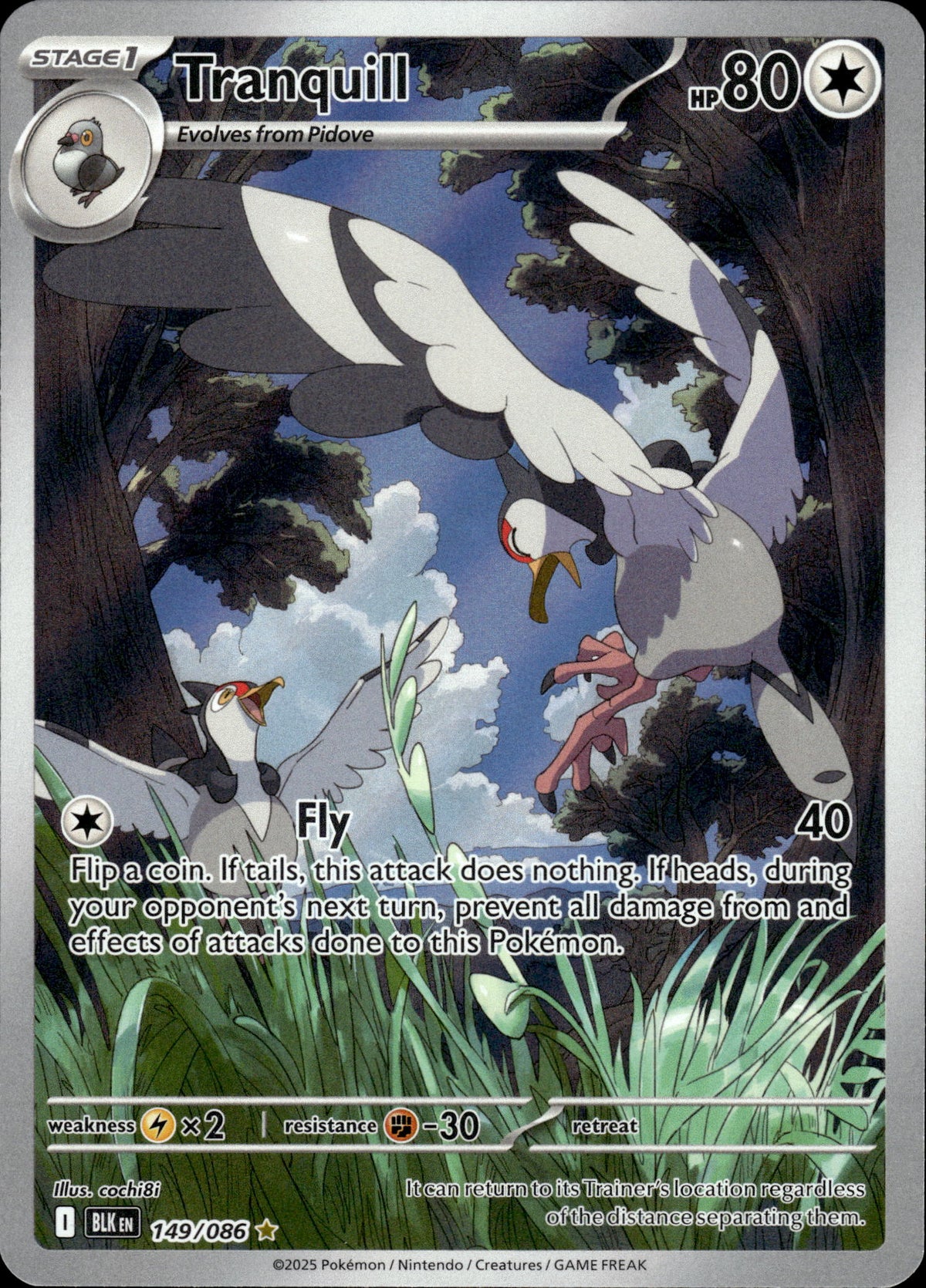 Tranquill - Black Bolt 149/086 - Pokemon