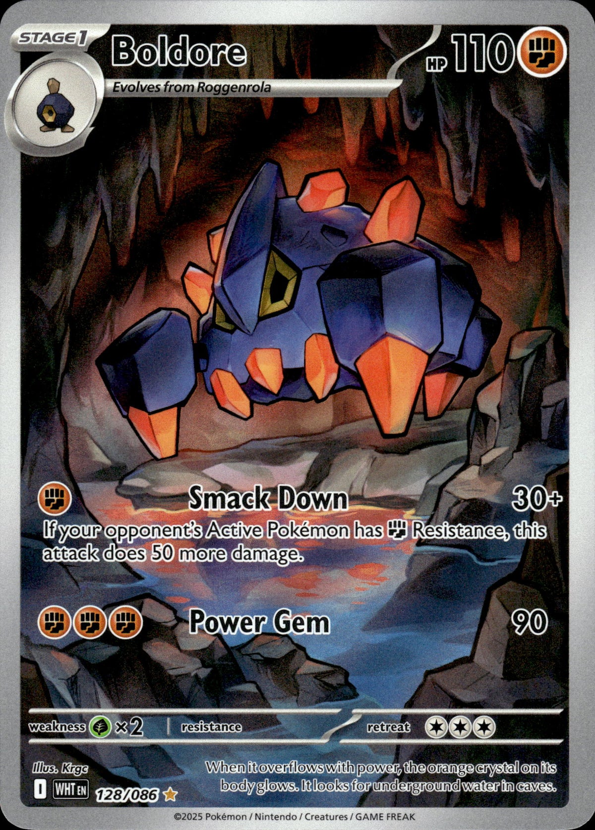 Boldore - White Flare 128/086 - Pokemon