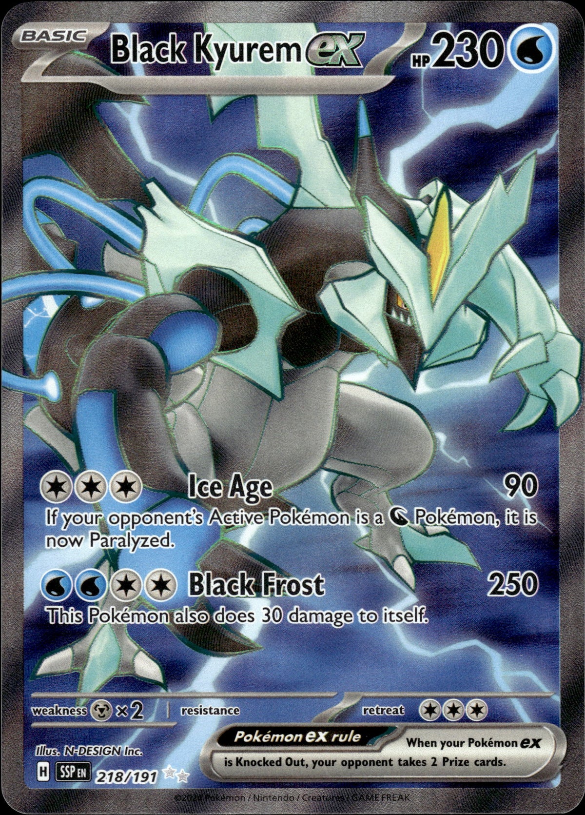 Black Kyurem ex - Surging Sparks 218/191 - Pokemon