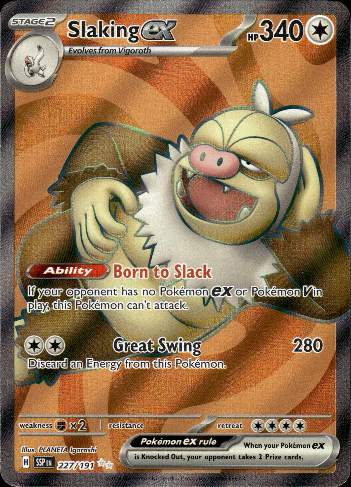 Slaking ex - Surging Sparks 227/191 - Pokemon