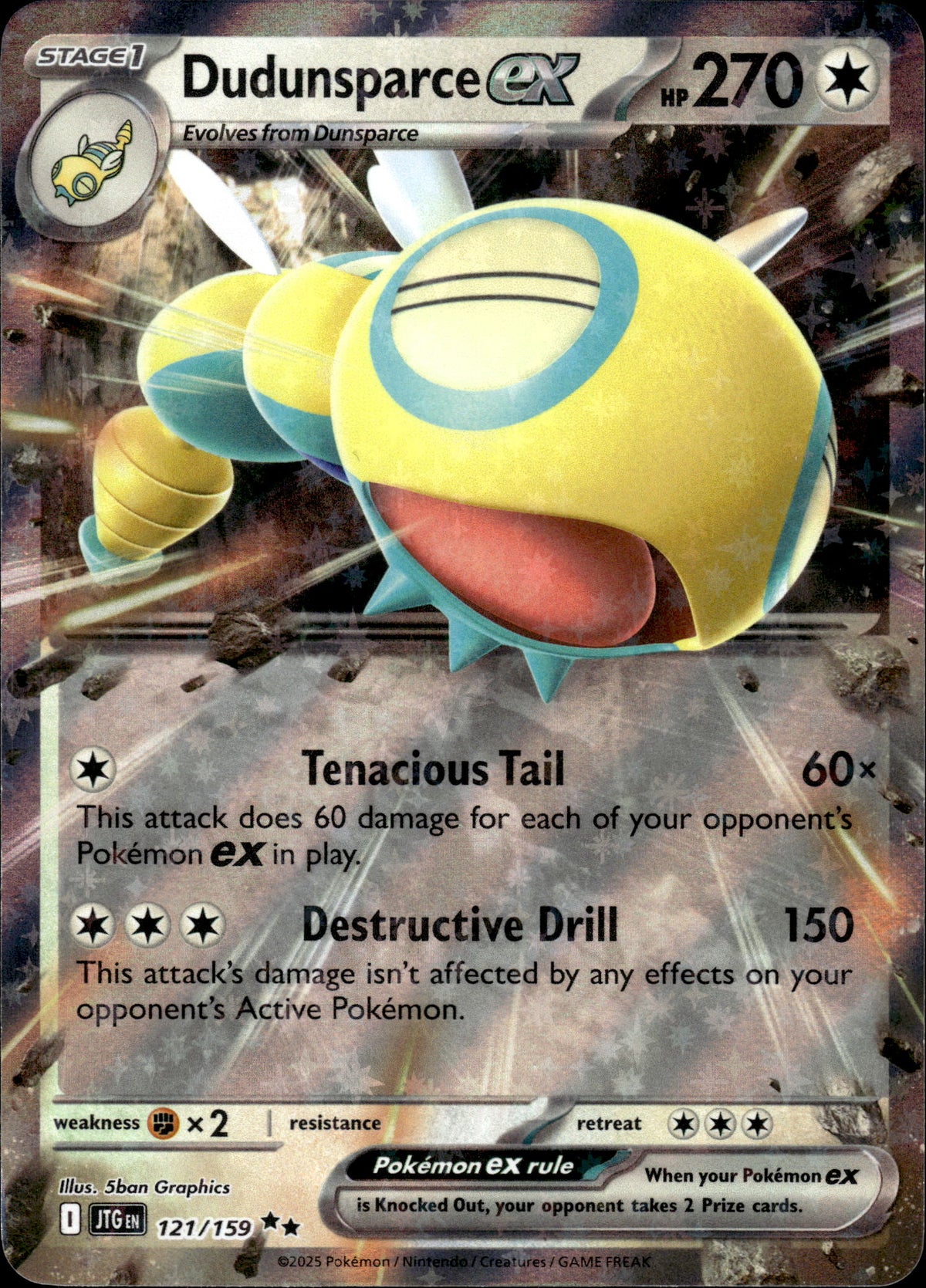 Dudunsparce ex - Journey Together 121/159 - Pokemon