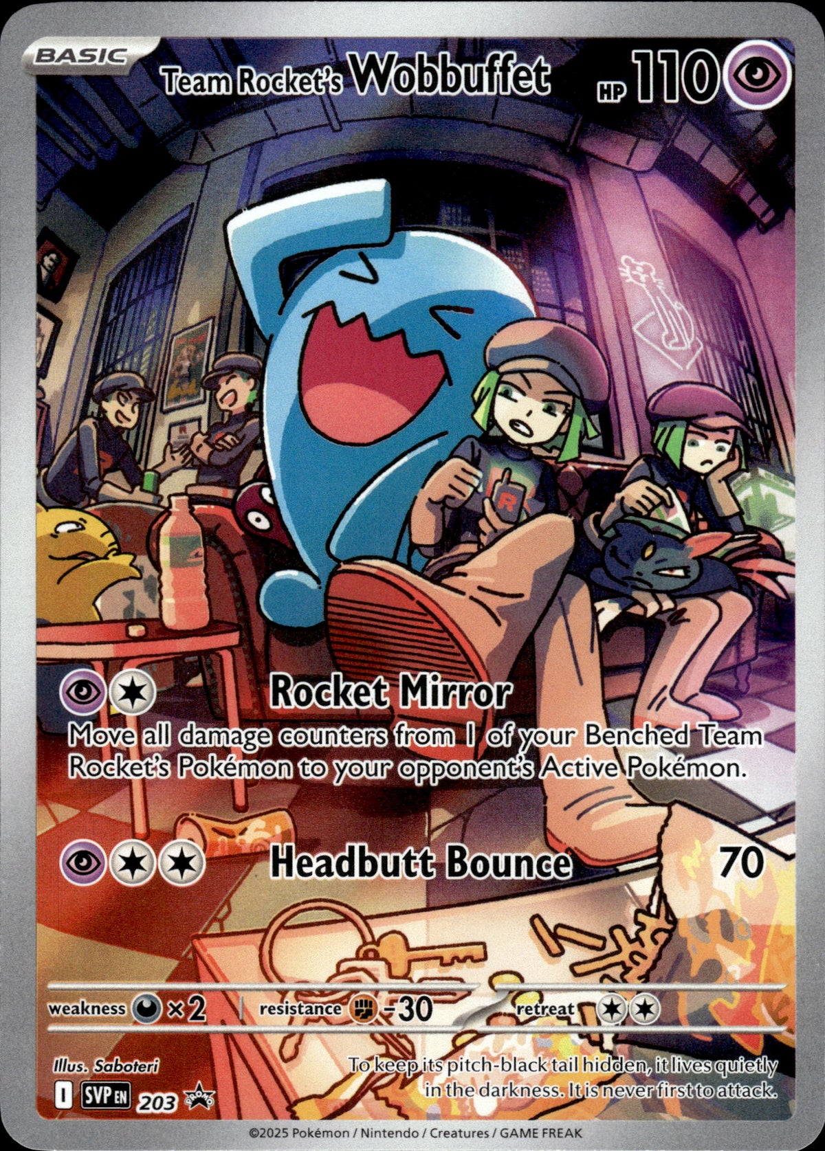 Team Rocket's Wobbuffet - Black Star Promo SVP 203 - Pokemon