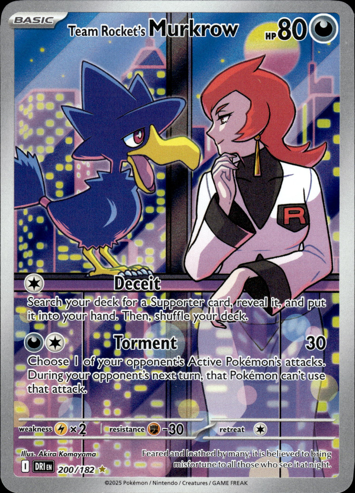 Team Rocket's Murkrow - Destined Rivals 200/182 - Pokemon