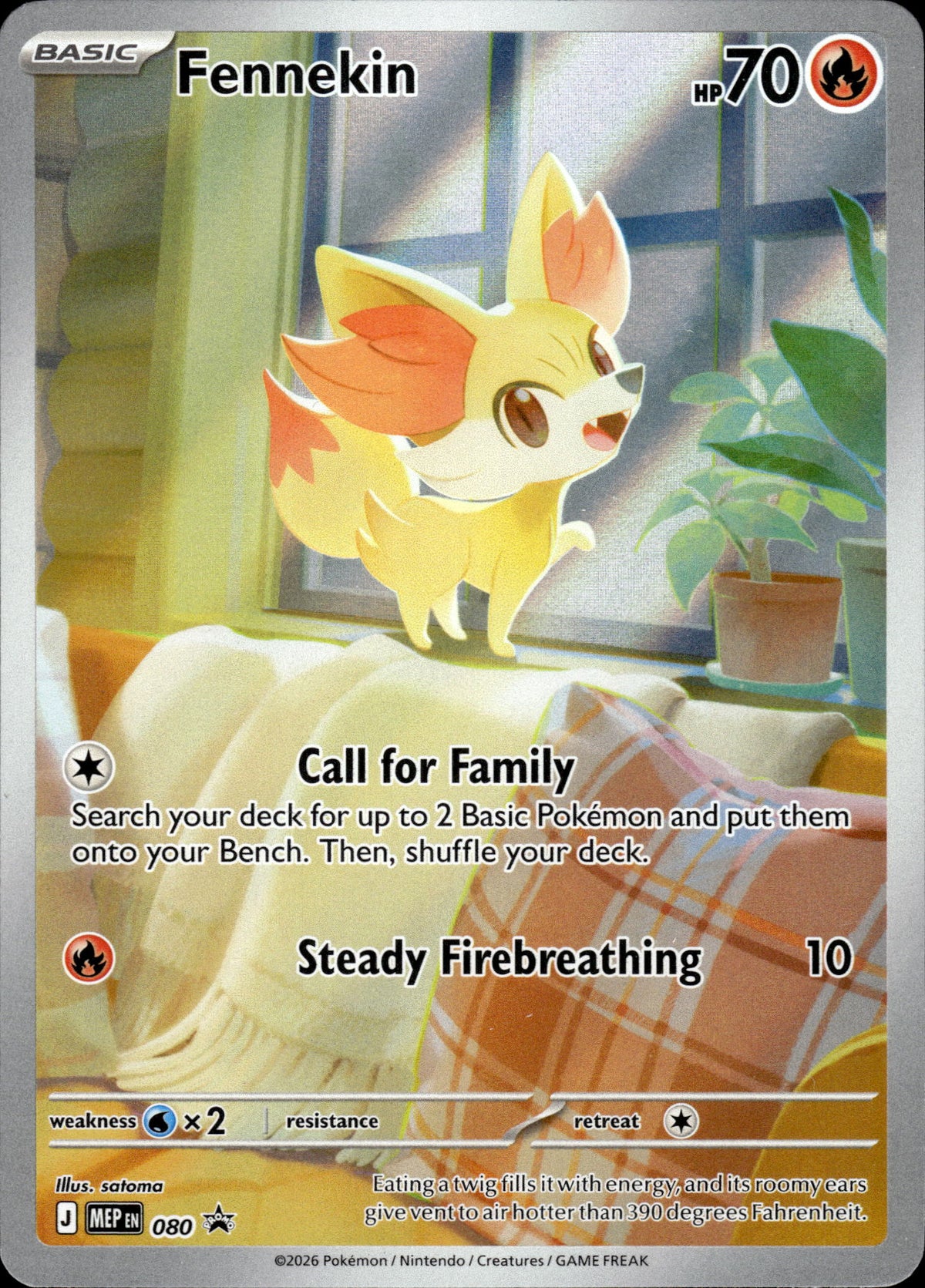 Fennekin - Black Star Promo MEP 080 - Pokemon