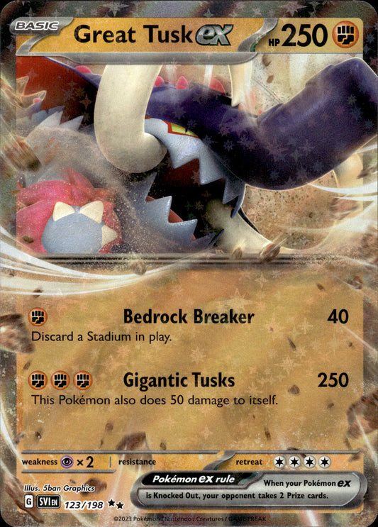 Great Tusk ex - Scarlet & Violet 123/198 - Pokemon