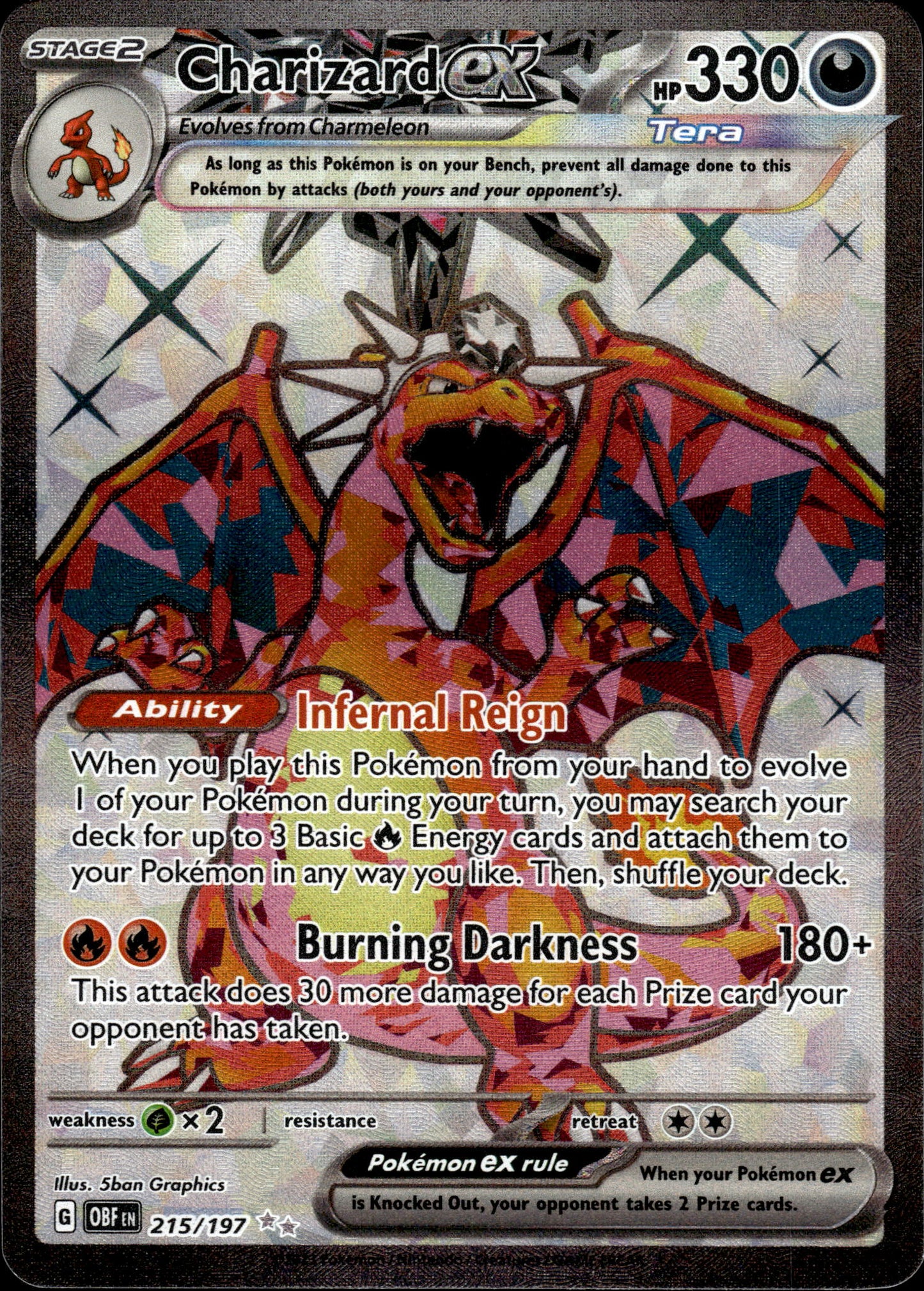 Charizard ex - Obsidian Flames 215/197 - Pokemon