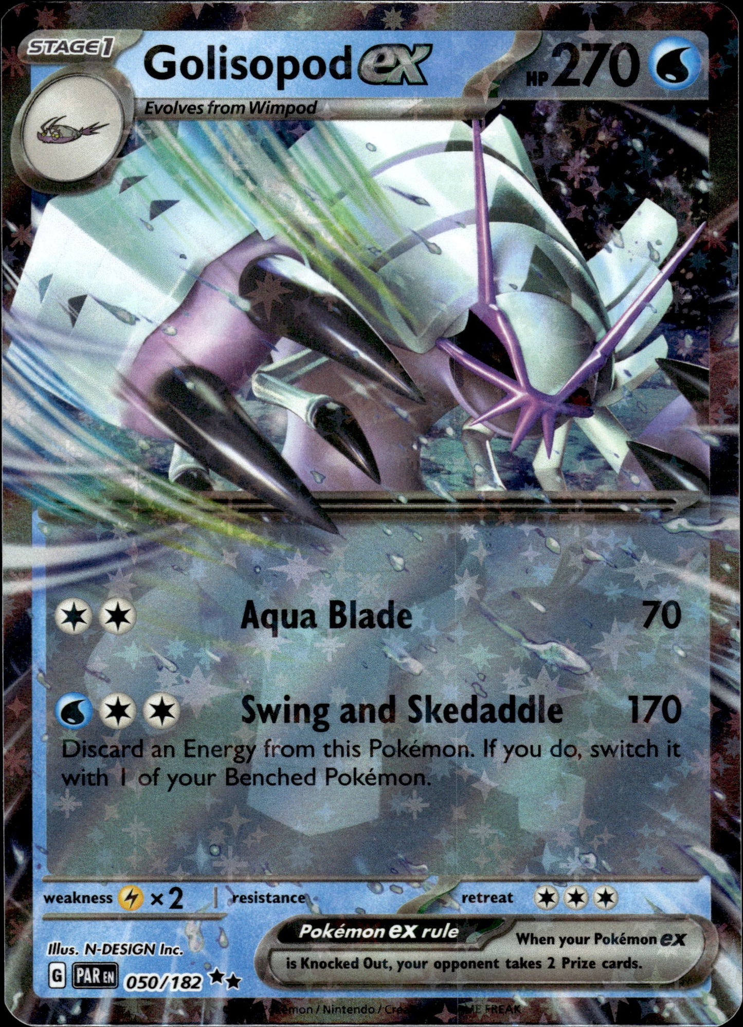 Golisopod ex - Paradox Rift 050/182 - Pokemon