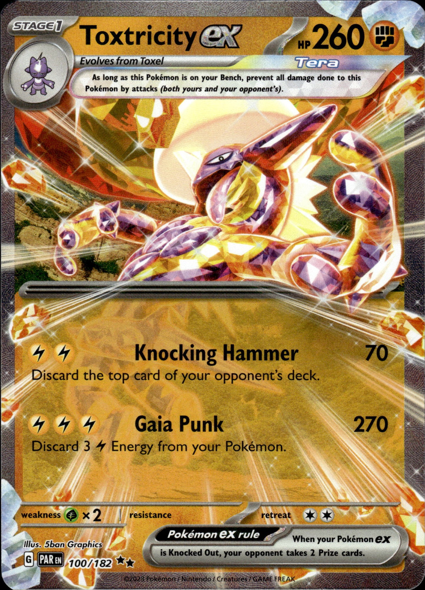 Toxtricity ex - Paradox Rift 100/182 - Pokemon