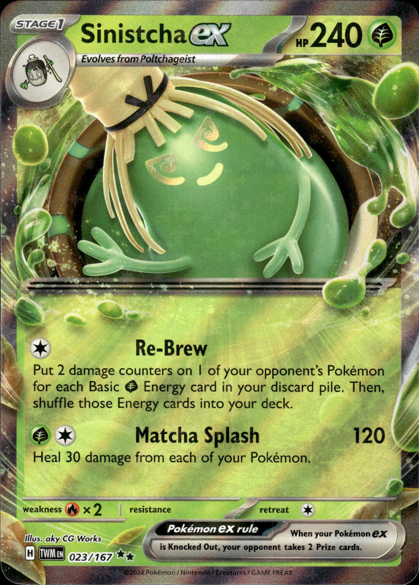 Sinistcha ex - Twilight Masquerade 023/167 - Pokemon