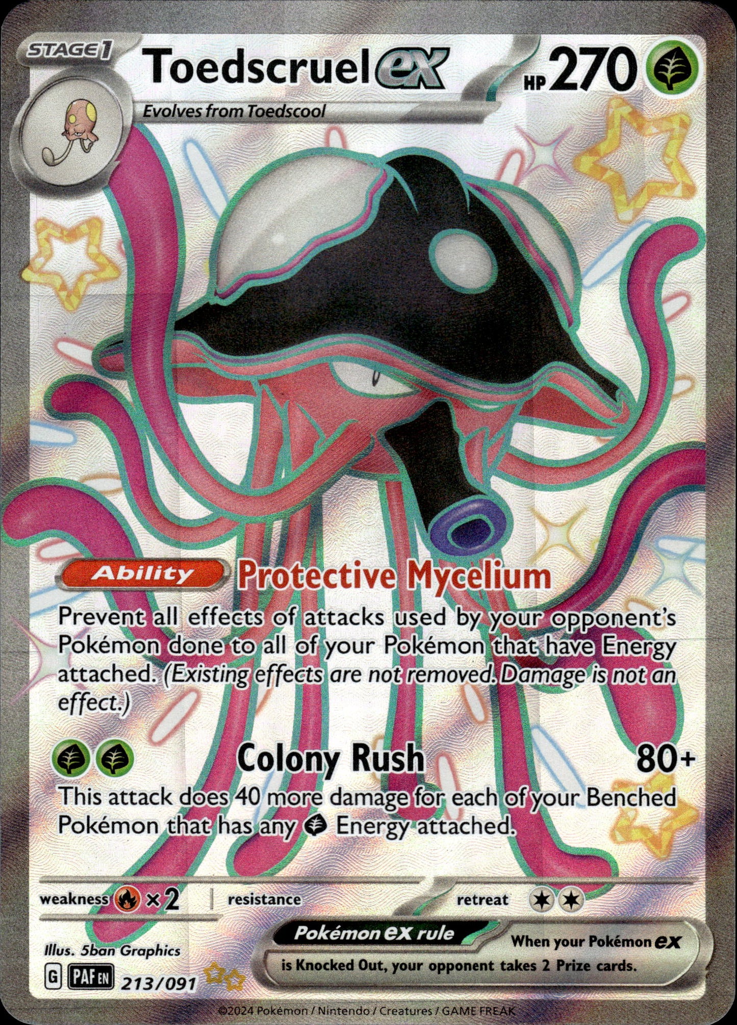 Toedscruel ex - Paldean Fates 213/091 - Pokemon