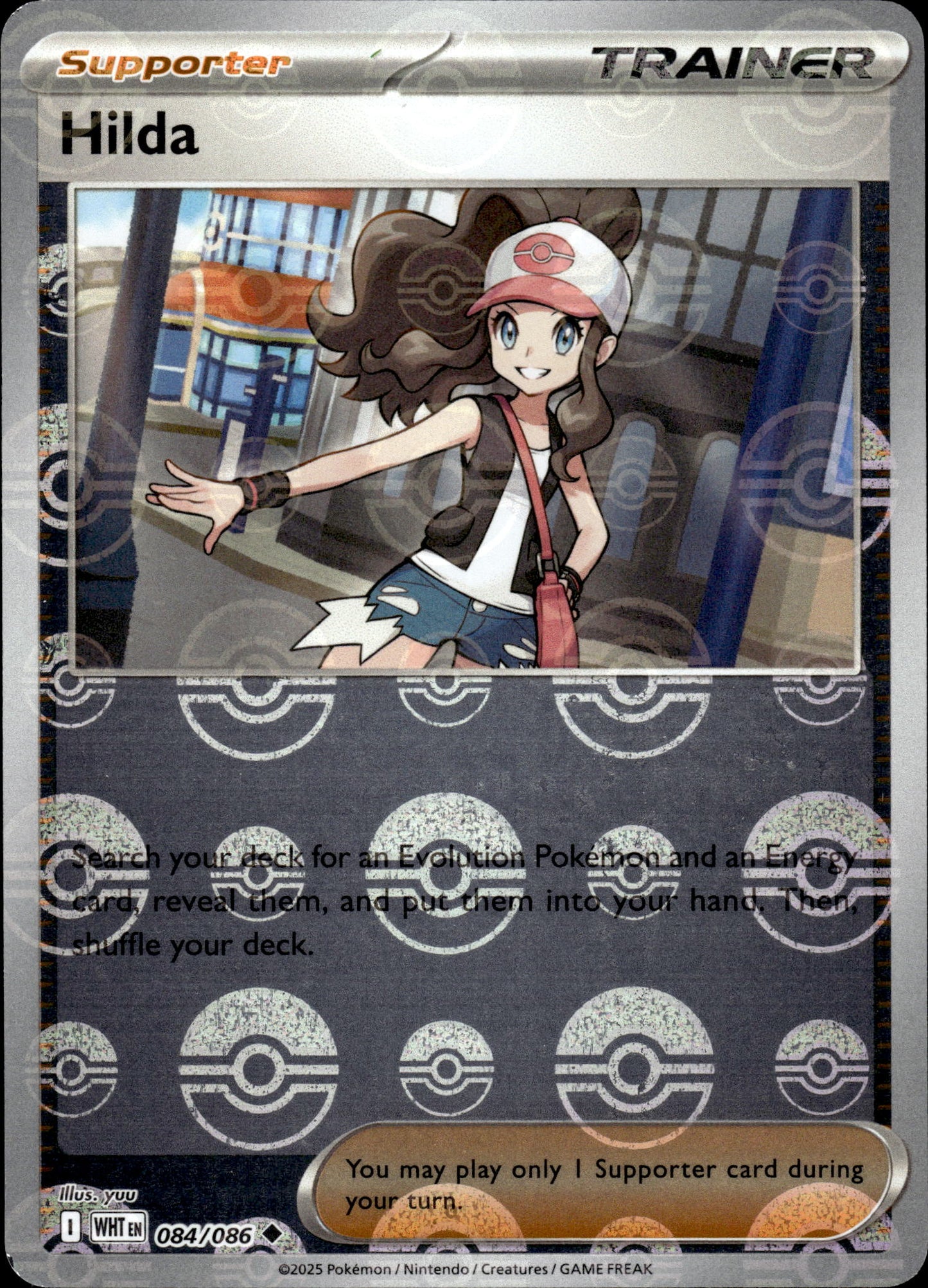Hilda - Pokeball - White Flare 084/086 - Pokemon