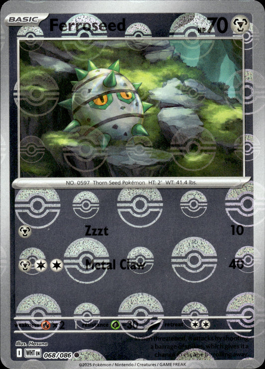Ferroseed - Pokeball - White Flare 068/086 - Pokemon