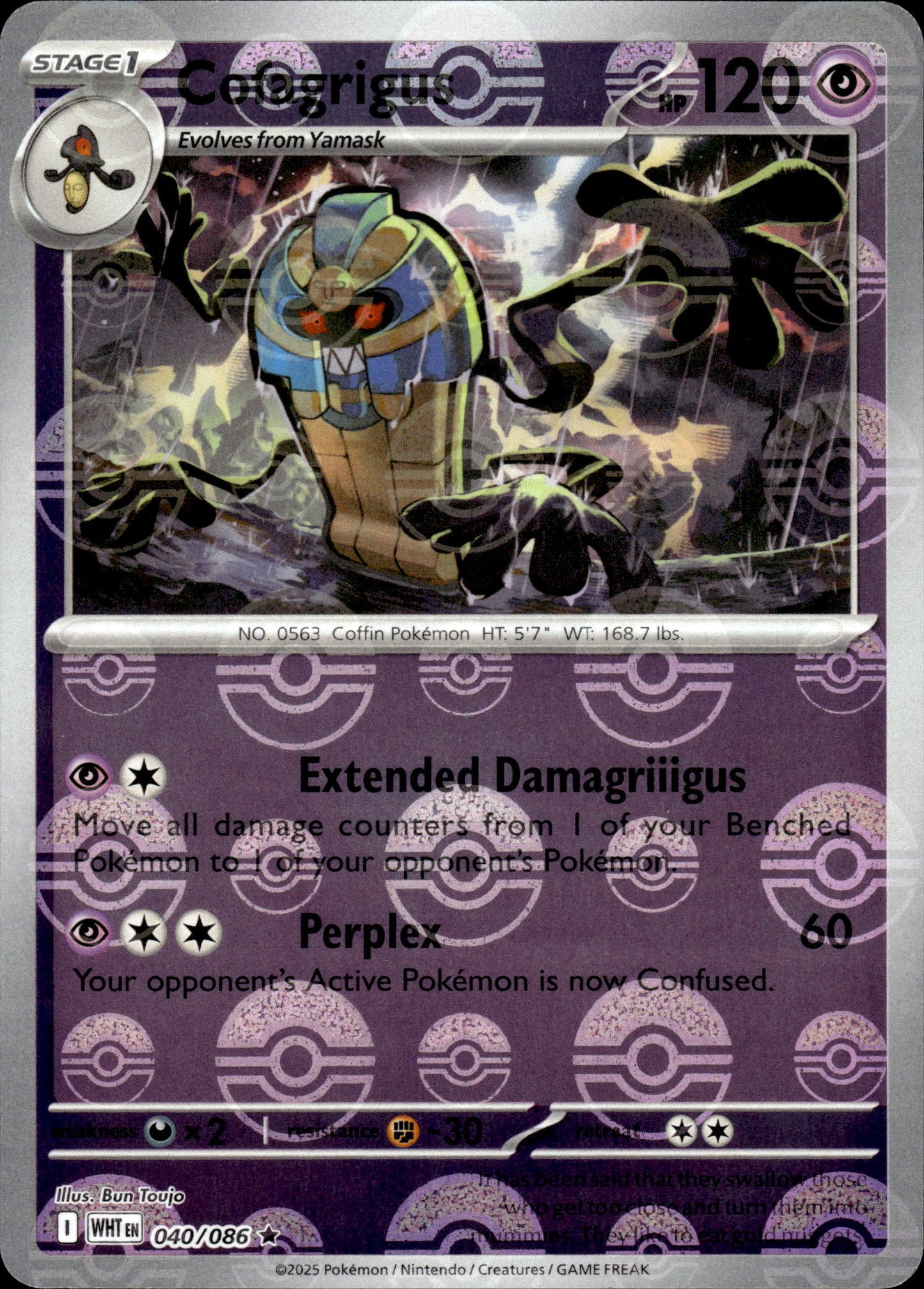 Cofagrigus - Pokeball - White Flare 040/086 - Pokemon