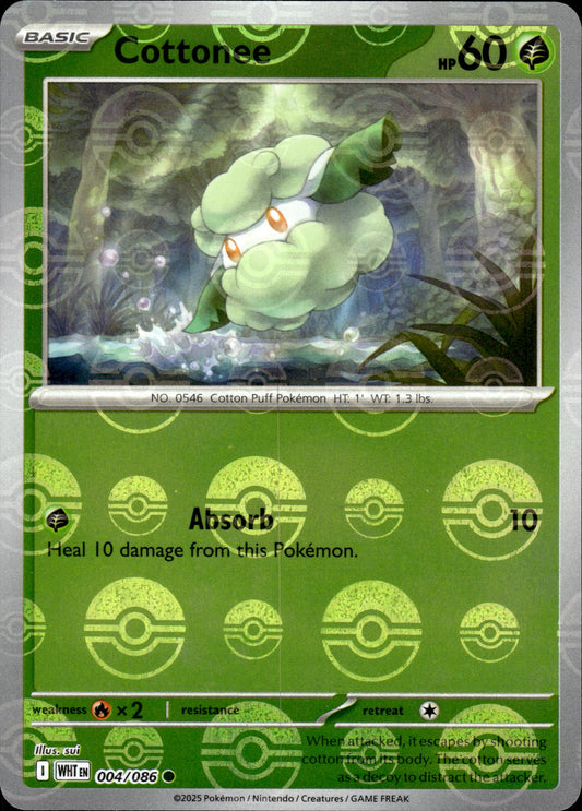Cottonee - Pokeball - White Flare 004/086 - Pokemon
