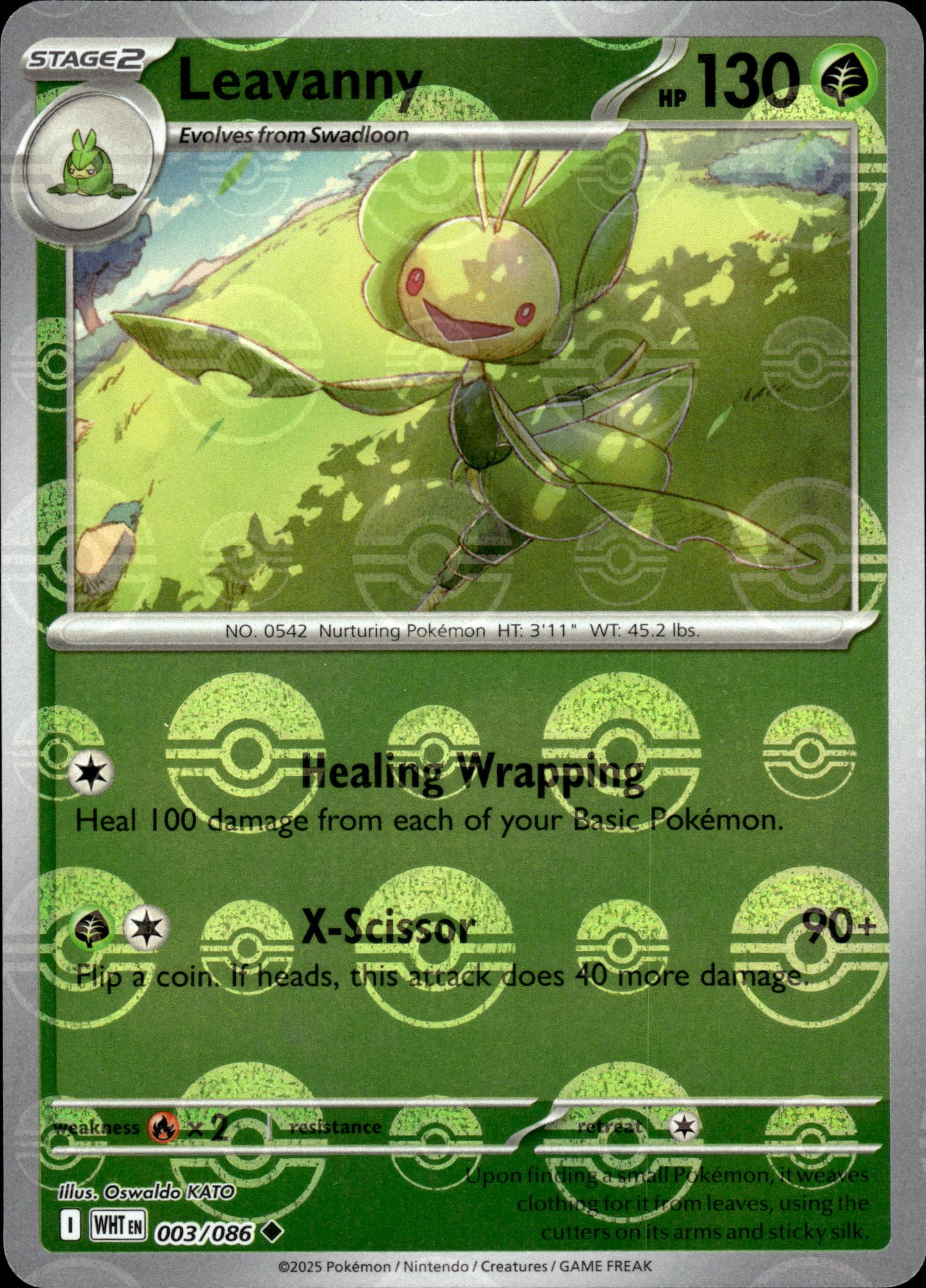 Leavanny - Pokeball - White Flare 003/086 - Pokemon