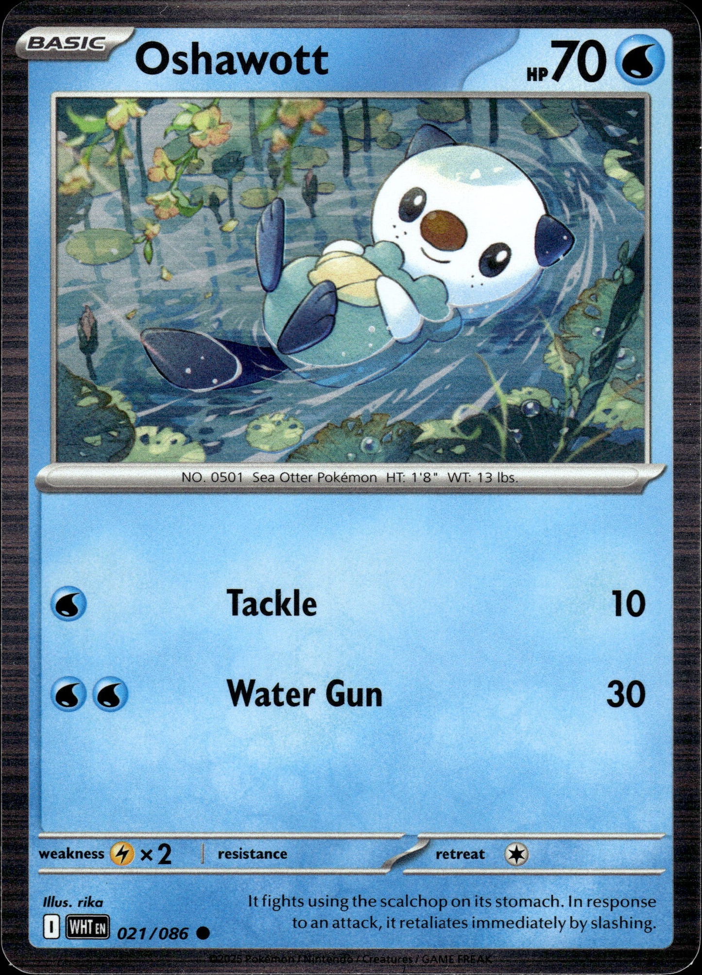 Oshawott - Holo White Flare Promo 021/086 - Pokemon