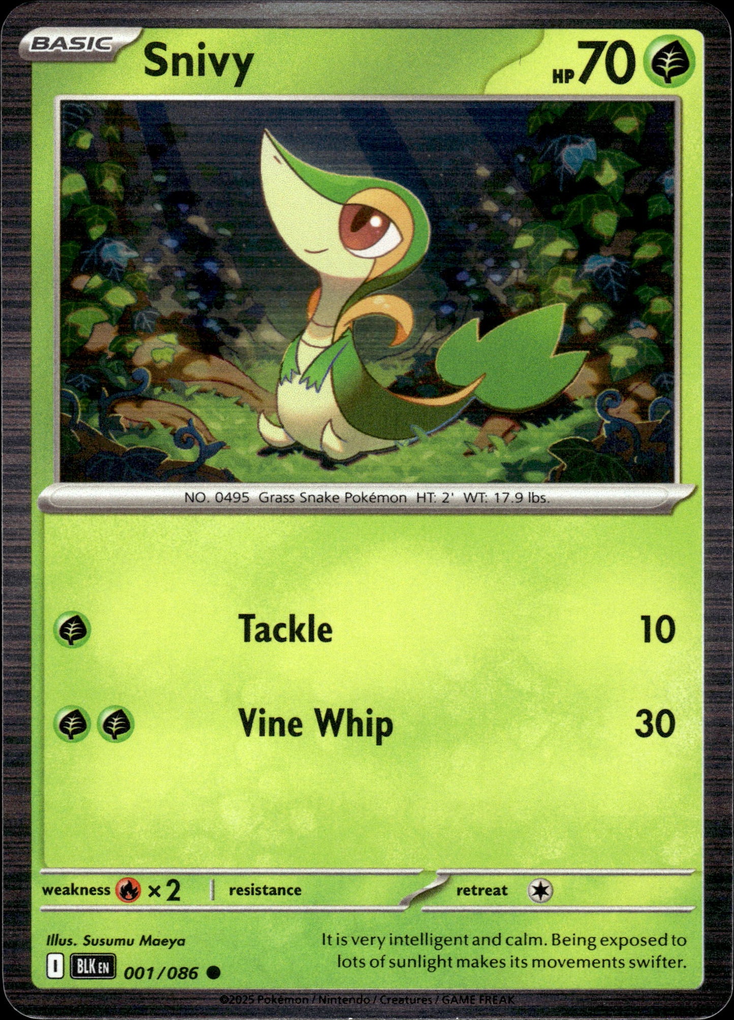 Snivy - Holo Black Bolt Promo 001/086 - Pokemon