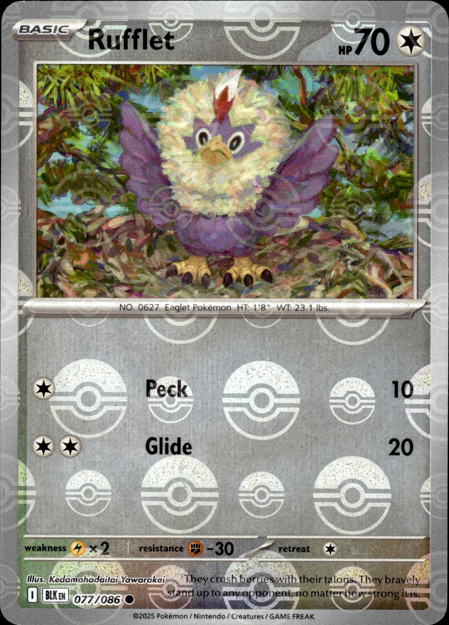 Rufflet - Pokeball - Black Bolt 077/086 - Pokemon