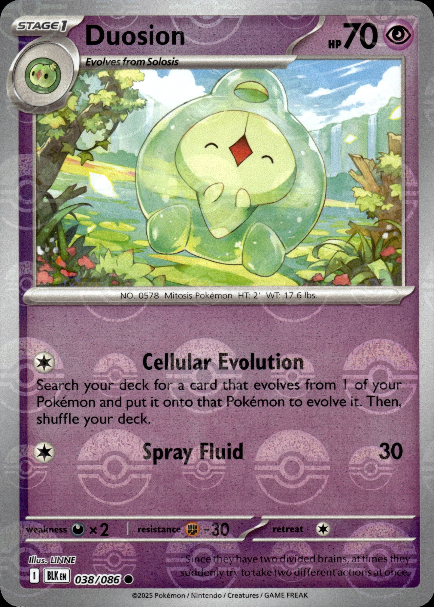 Duosion - Pokeball - Black Bolt 038/086 - Pokemon
