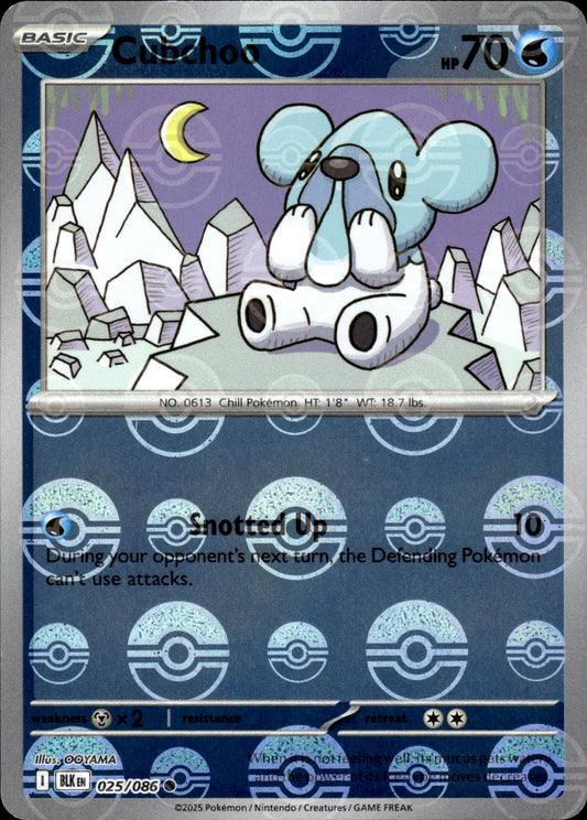 Cubchoo - Pokeball - Black Bolt 025/086 - Pokemon