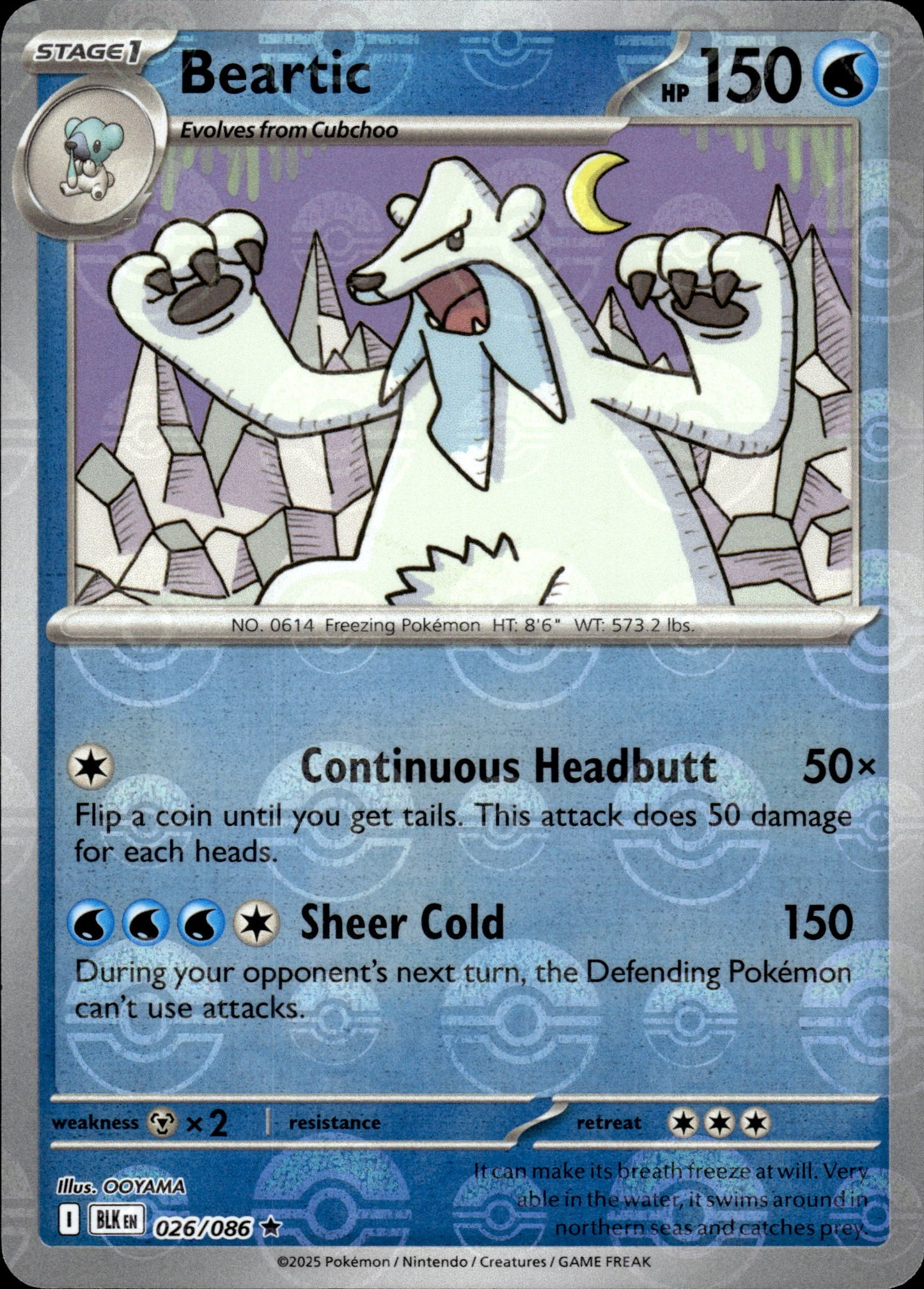 Beartic - Pokeball - Black Bolt 026/086 - Pokemon