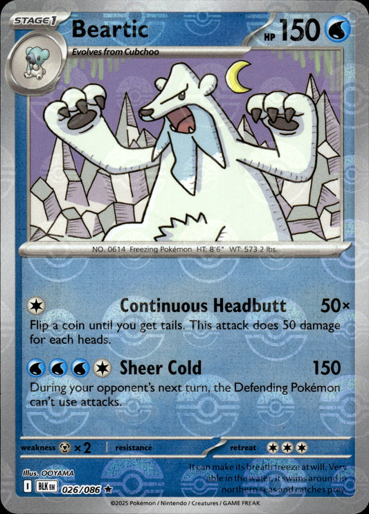 Beartic - Pokeball - Black Bolt 026/086 - Pokemon