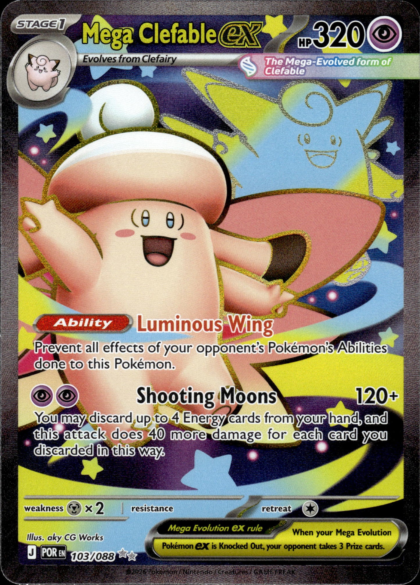 Mega Clefable ex - Perfect Order 103/088 - Pokemon