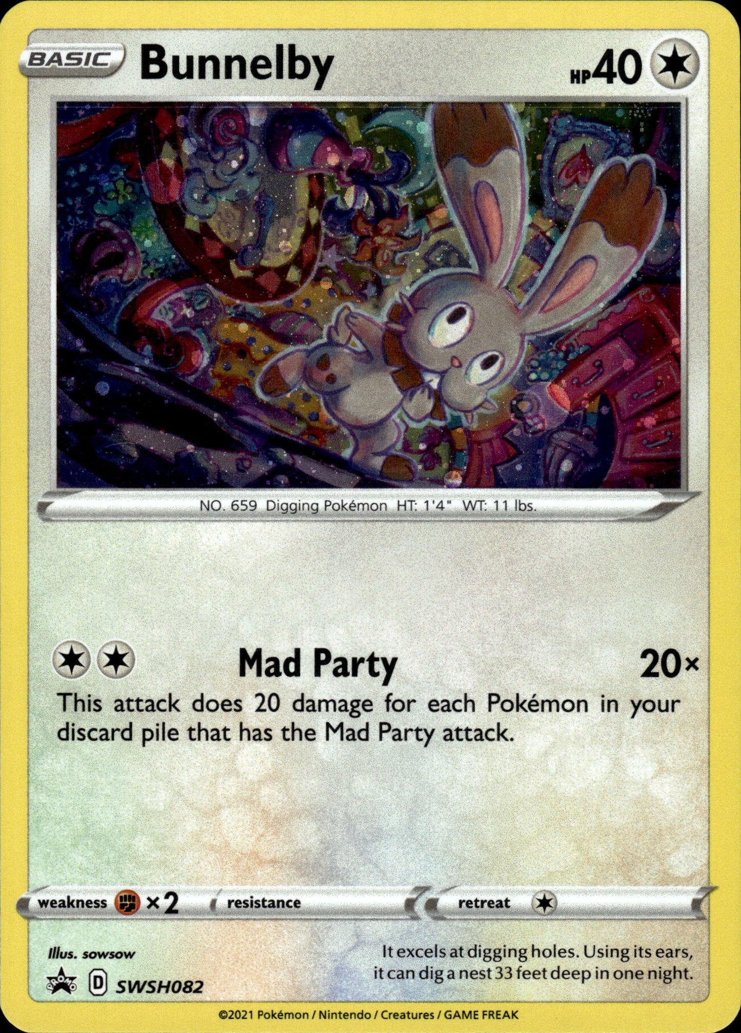 Bunnelby - Black Star Promo SWSH082 - Pokemon