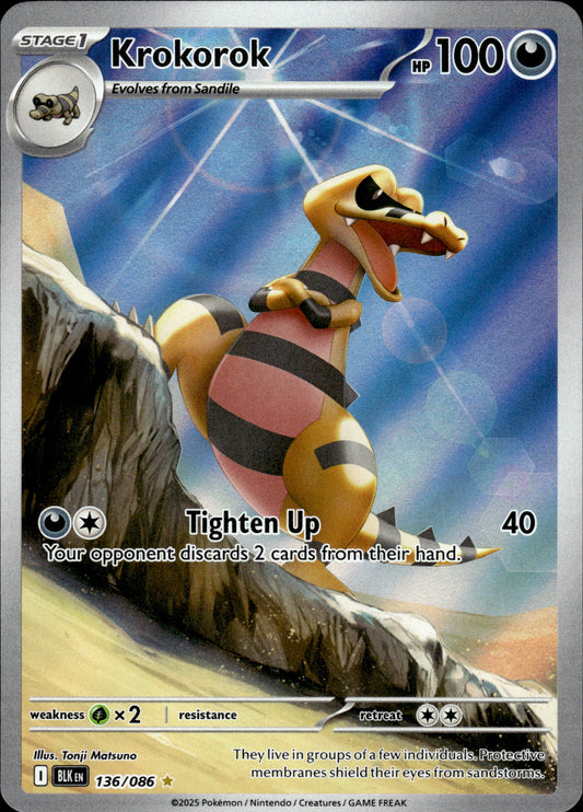 Krokorok - Black Bolt 136/086 - Pokemon