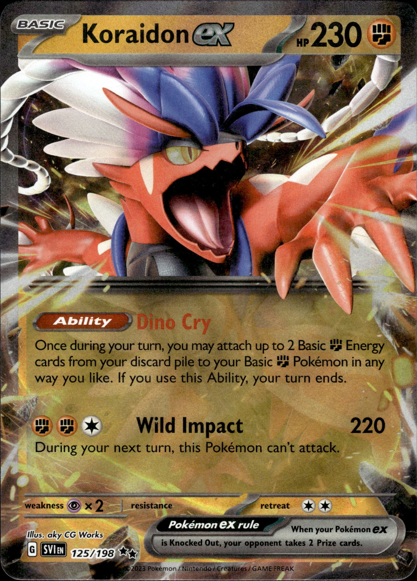 Koraidon ex - Scarlet & Violet 125/198 - Pokemon