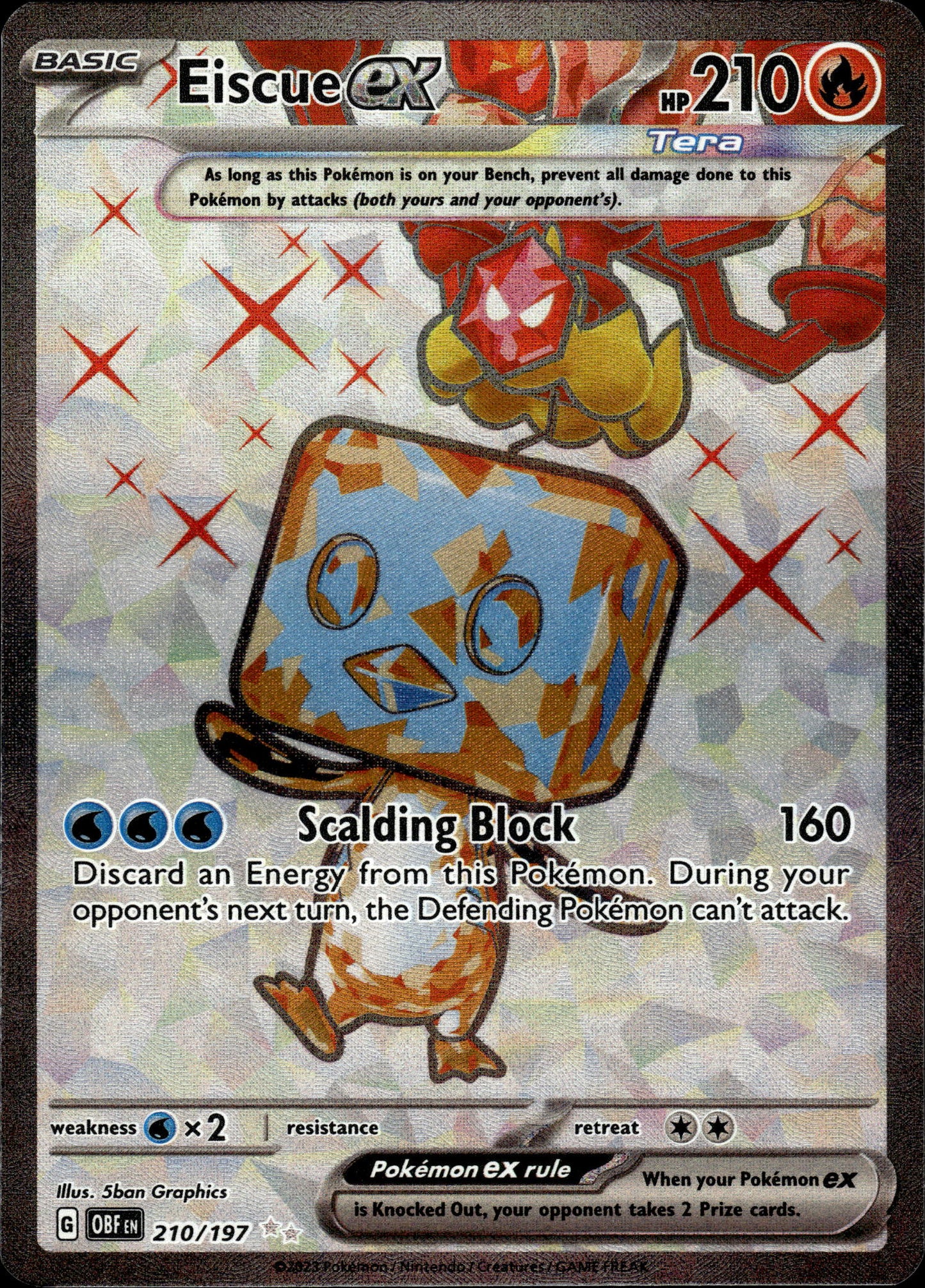 Eiscue ex - Obsidian Flames 210/197 - Pokemon